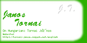 janos tornai business card